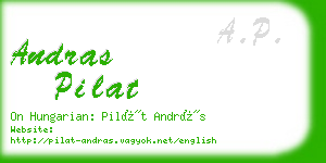 andras pilat business card